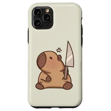 Hülle für iPhone 11 Pro Capybara mit Messer