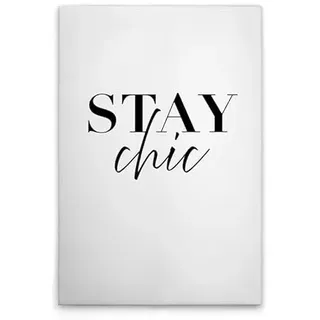 A.S. Création Leinwandbild Stay Chic - Wandbild in Weiss, Schwarz - 80 x 120 cm - DD133120