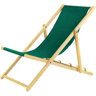 Liegestuhl grün klappbar aus Holz-mit Absicherungssystem Klappstuhl Klappliege Sonnenstuhl Strandstuhl Holzklappstuhl Sonnenstuhl Gartenliegen - Grün