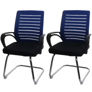 MCW Konferenzstuhl Blau , Textil , 60x94x49 cm , Büromöbel, Bürostühle, Besucherstühle