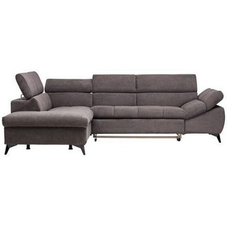 Stylife Ecksofa , Graubraun , Textil , Uni , Ottomane links, L-Form , 279x210 cm , Stoffauswahl, seitenverkehrt erhältlich, Bettfunktion erhältlich, Hocker erhältlich, Rücken echt , Wohnzimmer, Sofas & Couches, Wohnlandschaften, Ecksofas