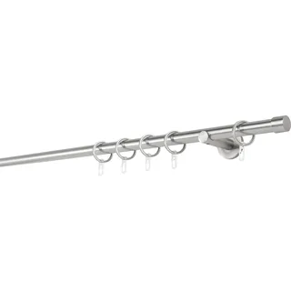 MYDECO Vorhangstange Cap 1-läufig Ø 20 mm 260 cm Silber