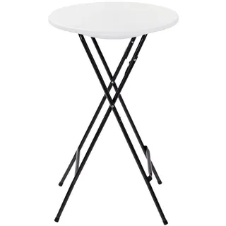 Garden Pleasure MUFARO Stehtisch rund Kunststoff weiß 60,0 x 60,0 x 107,0 cm, 1 St.