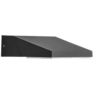 Lucande LED Wandleuchte außen Auda (Modern) in Schwarz aus Aluminium (1 flammig,) - Außenwandleuchten Wandlampe Led Außenlampe Outdoor für Außenwand/Hauswand Haus Terrasse & Balkon