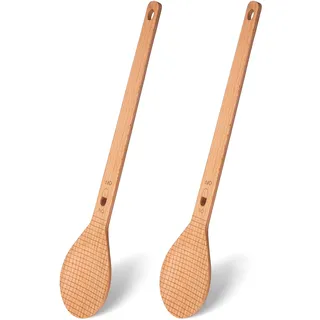 Fisura - Origineller Holzlöffel in Form. Set mit 2 Spateln zum Kochen. Löffel aus Buchenholz. Hitzebeständiges Küchenzubehör. (Mikrofon)