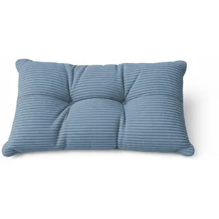 POKAR Stuhlkissen Rückenkissen 50x40x10 cm Loungekissen aus Cord | Rückenlehne Outdoor für Gartenstuhl und Rattanmöbel | Rückenpolster für Gartenmöbel | Öko Tex Zertifiziert | Made in EU | Blau