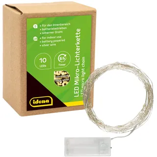 IDENA LED Lichterkette Micro 1,20 m Warmweiß
