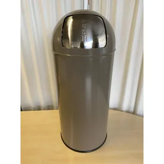 Mülleimer Abfalleimer Papierkorb PUSH 23 L Stahl braun lackiert - point-home