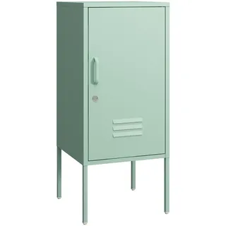 [en.casa] Nachtschrank Hausjärvi , Mintgrün , Metall , Quadratisch , 35x82x35 cm , Schlafzimmer, Nachtkästchen