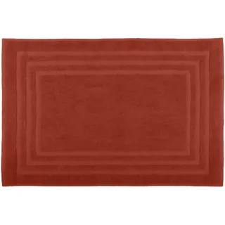 Stof Lovely Casa Badteppich, Größe 45 x 70 cm, 100% Bio-Baumwolle, Farbe: Terrakotta, Modell Lagune, Wäsche für Zuhause, weich und bequem, ideal für das Badezimmer