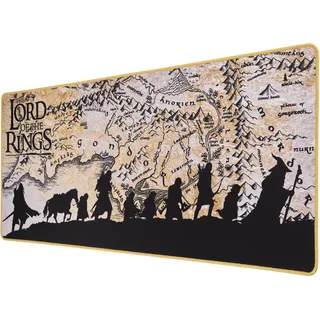 SUBSONIC XXL-Mauspad – Schreibunterlage, Schreibtischunterlage Lord of The Rings 90x40 cm – Glatte, Sensoroptimierte Oberfläche, rutschfeste Unterseite, Vernäht Kanten