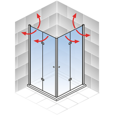 Bild von Eckeinstieg »Garant 2.0«, Chromoptik für Elementmaß 896 - silberfarben