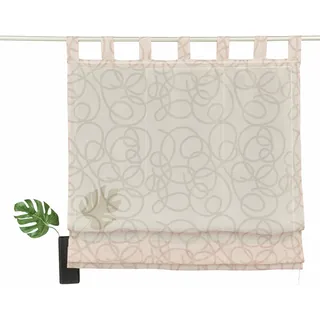 Raffrollo OTTO HOME "Tanaro" Gr. 1, beige (sand), B:45cm H:140cm, Voile, Obermaterial: 100% Polyester, Raffrollos, Raffrollo, halbtransparent, Voile, Polyester, einseitig mit Schlingen-Motiv