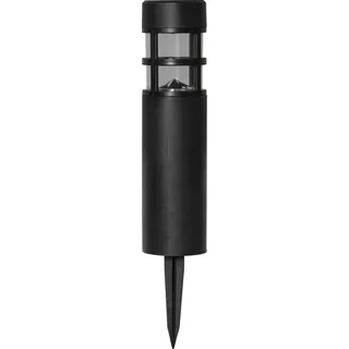 Star Trading 482-26 LED-Solar-Wegeleuchte "Rundi", 2er Setschwarz, Kunststoff, warmwhite LED,je ca, 7x28 cm, Akku, outdoor,Vierfarb-Karton - Schwarz