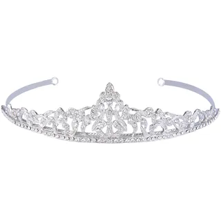 EVER FAITH Österreichische Diademe Kristall Elegant Party Haar Tiara Krone Klar Silber-Ton