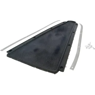 CIF Fußmatte Durchstieg schwarz inkl. Trittleisten und Schrauben kompatibel mit Vespa Sprint 150, Rally 200 - Schwarz