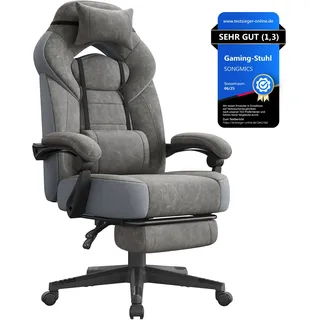 Songmics Gaming-Stuhl grau