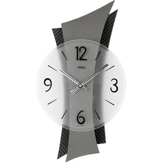 AMS Quarz-Wanduhr, Quarzwerk, 23x43x6cm, 9400