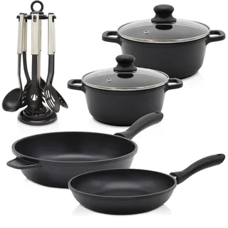 Krüger Aluguss Topf-Set 13-tlg. Kochtopf + Bratpfanne