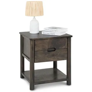 Idimex Nachttisch Fadri braun , Braun , Holz , Mangoholz , Mode , 50x55x50 cm , Schlafzimmer, Nachtkästchen