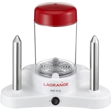 Lagrange 169003 Hot-Dog-Gerät, weiß/rot 30,5 x 15 x 27,3 cm