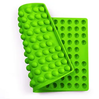 Collory® Backmatte Hundekekse für GROSSE HALBKUGEL (2cm Ø) Leckerlis, Silikon Backform, Backunterlage für Backblech, Diätmatte, Hitzebeständig, Lebensmittelecht & Bpa-frei