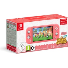 Nintendo Switch Lite + Animal Crossing + Nintendo Switch Online, Spielkonsole, Pink