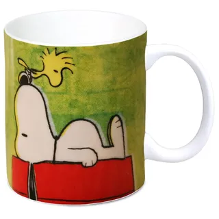 Logoshirt® Peanuts Snoopy & Woodstock Porzellan Tasse, 300 ml