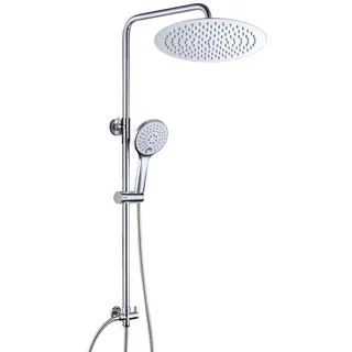 dylin gmbh Edelstahl Duschset ohne Armatur Regendusche Rund D25cm Chrom