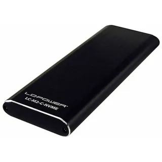 LC-POWER M.2 NVMe (M.2), Festplattengehäuse, Schwarz
