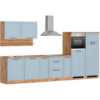 KOCHSTATION Küchenzeile »KS-Lana« 360 cm breit, wahlweise mit oder ohne E-Geräte, blau