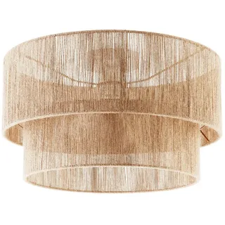 tectake Deckenleuchte Lignea Lux Aus Jute , 45 x 25 cm , braun , Braun , Metall , E27 , 45x27.5x45 cm , Ce , Lampen & Leuchten, Innenbeleuchtung, Deckenleuchten, Deckenleuchten