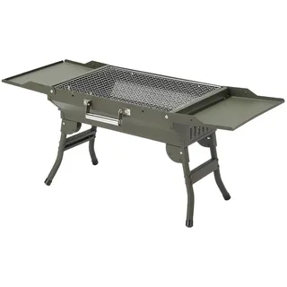 Holzkohlegrill, Größe BBQ faltbar, Holzkohlegrill, tragbar, robust, für die Küche im Freien, Picknick, Wandern, Partys
