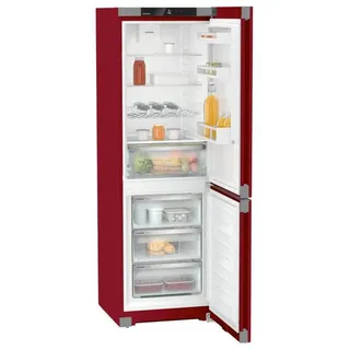 Liebherr Kühl-Gefrier-Kombination , Weinrot , Metall, Kunststoff , 3,1 Schubladen , C , 59.7x201.5x67.5 cm , Abtauautomatik, No-Frost, Flaschenrost, Innenraumbeleuchtung , Küchen, Küchenelektrogeräte, Kühlschränke & Gefrierschränke, Kühl- & Gefrierkombination