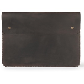 MegaGear Genuine Leather MacBook Bag for 15 & 16 Inch - Chestnut