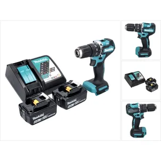 Makita DHP 487 RG Akku Schlagbohrschrauber 18 V 40 Nm Brushless + 2x Akku 6,0 Ah + Ladegerät