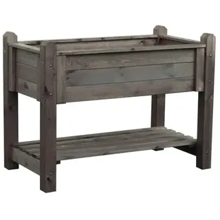 Promadino Blumenkasten Kräuterbeet groß 114 x 60 x 84,5 cm Braun