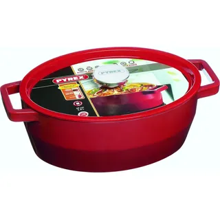 Pyrex Slow Cook Kasserolle 29 cm rot