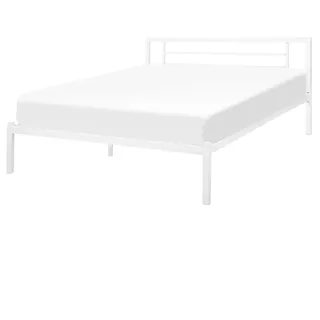 Beliani Metallbett Weiß Metall 160x200 cm
