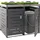 MCW 2er-Mülltonnenverkleidung 134 x 125 x 84 grau