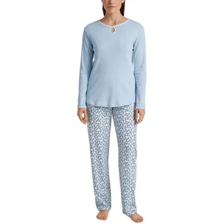 CALIDA Sweet Dreams Pyjamas Hellblau Must Baumwolle, Large Damen,