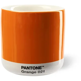 PANTONE Porzellan Latte Macchiato Thermobecher, 220ml, Orange 021 C
