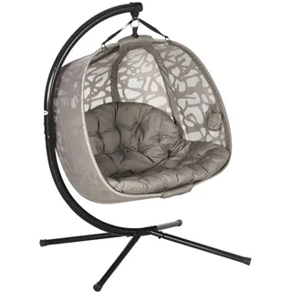 Outsunny Hängesessel, Stahl, Polyester, Sand , Sandfarben , Metall, Kunststoff , 103x172x130 cm , Gartenmöbel, Gartenschaukeln, Hängesessel