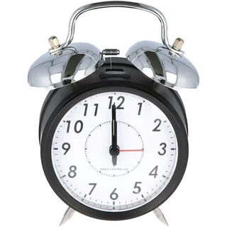 Wecker Nostalgisch groß, der Funkwecker mit Metallglocke, inklusive Batterie