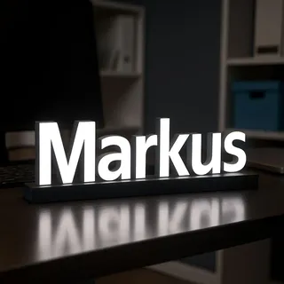 LED Schriftzug Set Markus - 125mm abcMIX