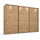 Schwebetürenschrank OTELI 278 x 233 x 68 cm Beige/Braun