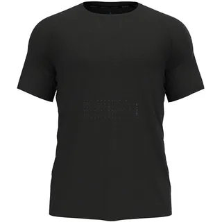 Odlo Herren Essential Print Kurzarm Laufshirt, Black, M