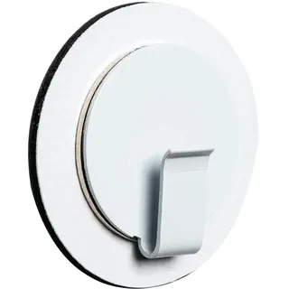 silwy silwy® Magnet-Haken CLEVER White inkl. Metall-Nano-Gel-Pad in 6,5 cm White - nie Wieder Bohren oder Schrauben - perfekt für Camping, Boating oder zu Hause