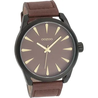 Oozoo Herren Uhr Elegant matt Leder Armbanduhr Oozoo Timepieces braun D2UOC8227A - Braun