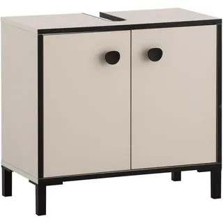 Schildmeyer Waschbeckenunterschrank Edda 65,1 x 59,1 x 33,0 cm Cremebeige